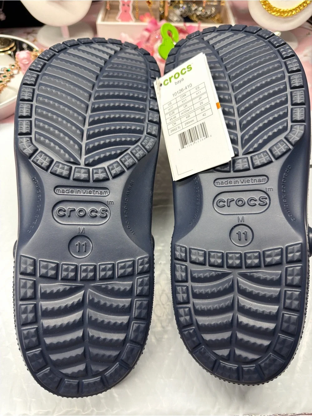 NWT Crocs Baya Navy Blue Men’s Size 11